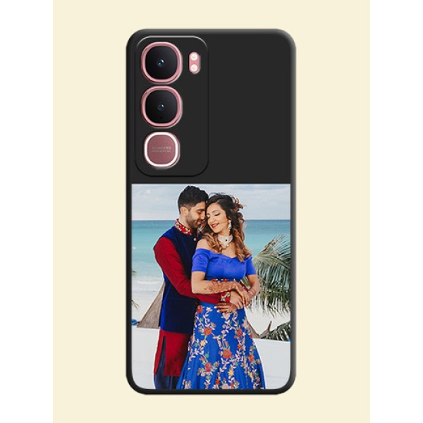 Image Upload With Space Black Color On Custom Soft Matte Mobile Back Cover - Vivo Y31 5G Image Upload With Space Black Color On Custom Soft Matte Mobile Back Cover - Vivo Y31 5G