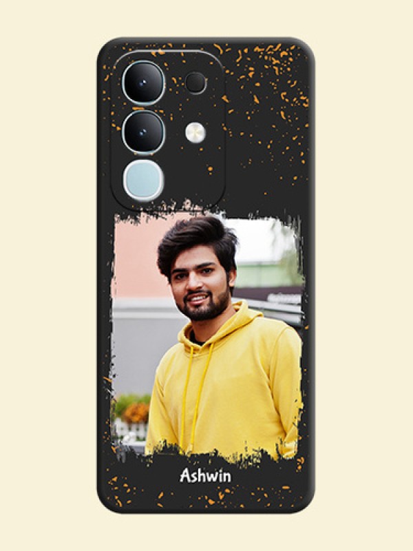 Spray Free Design on Photo On Space Black Custom Soft Matte Mobile Back Cover - Vivo Y31 Pro 5G