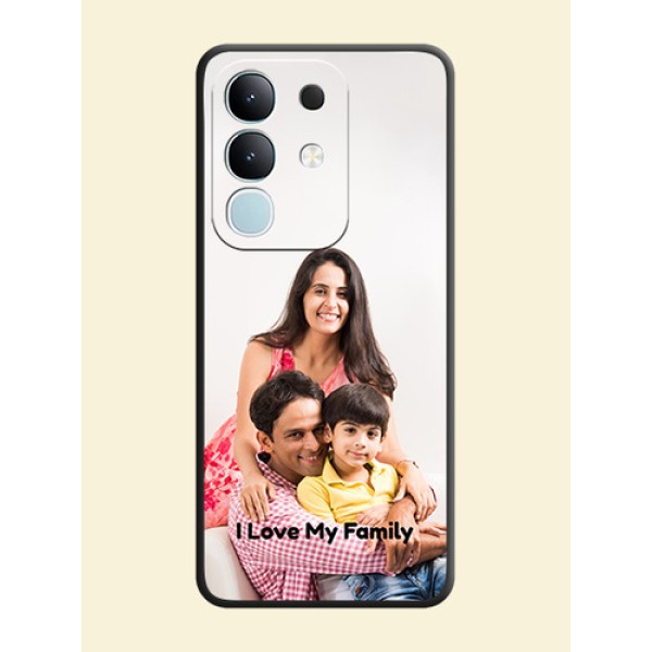 Full Single Pic Upload With Text On Space Black Custom Soft Matte Mobile Back Cover - Vivo Y31 Pro 5G Full Single Pic Upload With Text On Space Black Custom Soft Matte Mobile Back Cover - Vivo Y31 Pro 5G