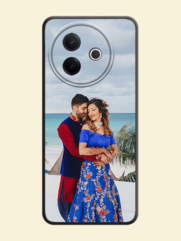 Full Single Pic Upload On Space Black Custom Soft Matte Mobile Back Cover - Vivo Y39 5G