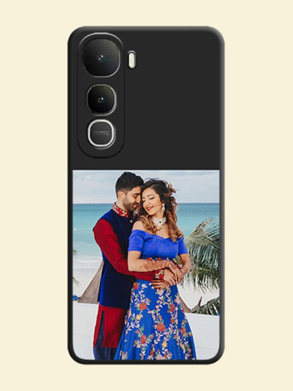 Image Upload With Space Black Color On Custom Soft Matte Mobile Back Cover - Vivo Y400 5G