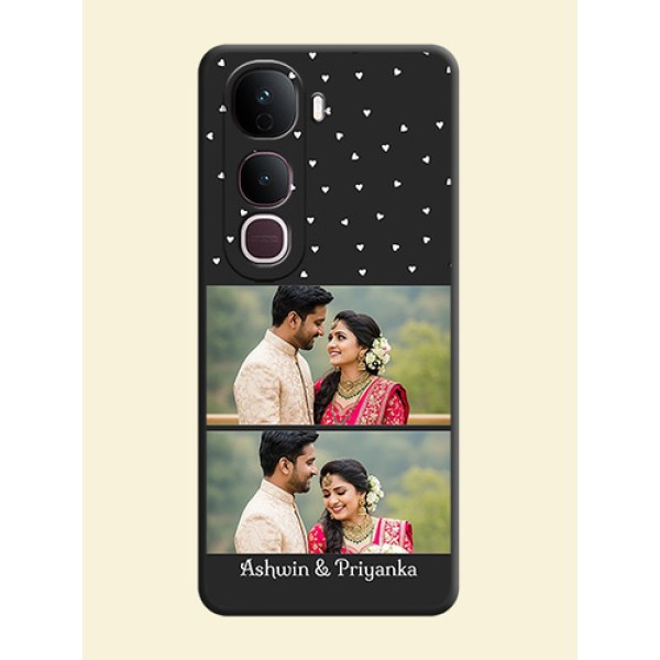 Miniature Love Symbols with Name On Space Black Custom Soft Matte Mobile Back Cover - Vivo Y400 Pro 5G Miniature Love Symbols with Name On Space Black Custom Soft Matte Mobile Back Cover - Vivo Y400 Pro 5G