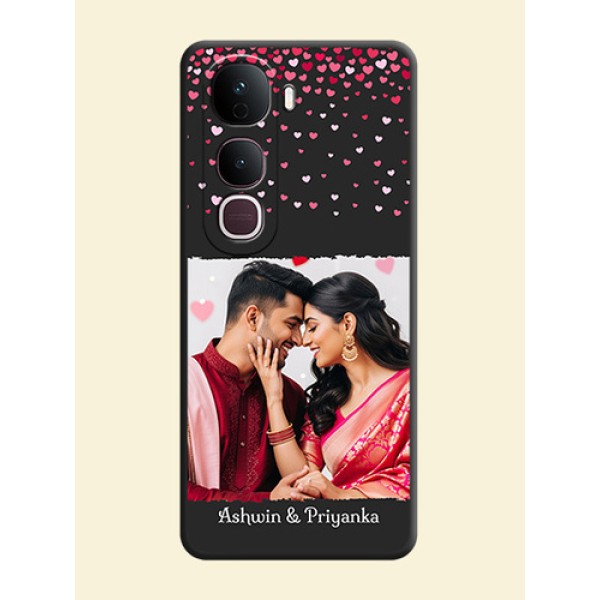 Fall in Love with Your Partner on Photo On Space Black Custom Soft Matte Mobile Back Cover - Vivo Y400 Pro 5G Fall in Love with Your Partner on Photo On Space Black Custom Soft Matte Mobile Back Cover - Vivo Y400 Pro 5G