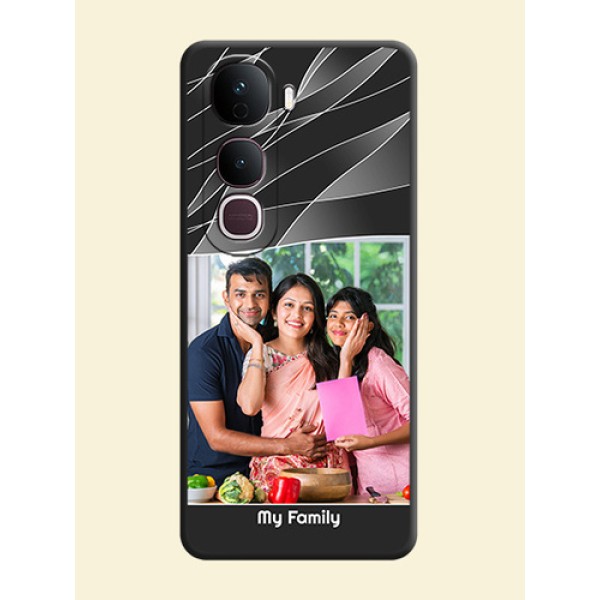 Mixed Wave Lines on Photo On Space Black Custom Soft Matte Mobile Back Cover - Vivo Y400 Pro 5G Mixed Wave Lines on Photo On Space Black Custom Soft Matte Mobile Back Cover - Vivo Y400 Pro 5G