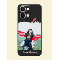 Fall in Love Pattern with Picture on Photo On Space Black Custom Soft Matte Mobile Back Cover - Vivo Y51 Pro 5G
