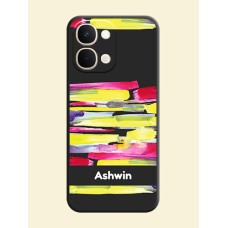 Brush Coloured On Space Black Custom Soft Matte Mobile Back Cover - Vivo Y51 Pro 5G