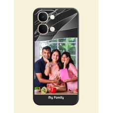 Mixed Wave Lines on Photo On Space Black Custom Soft Matte Mobile Back Cover - Vivo Y51 Pro 5G