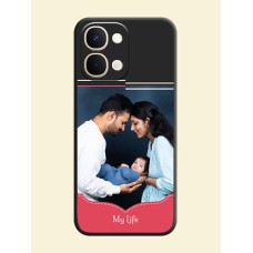 Classic Plain Design with Name On Space Black Custom Soft Matte Mobile Back Cover - Vivo Y51 Pro 5G