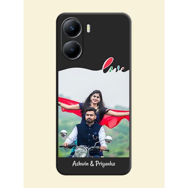 Fall in Love Pattern with Picture on Photo on Space Black Soft Matte Mobile Case - Vivo Y56 5G Fall in Love Pattern with Picture on Photo on Space Black Soft Matte Mobile Case - Vivo Y56 5G