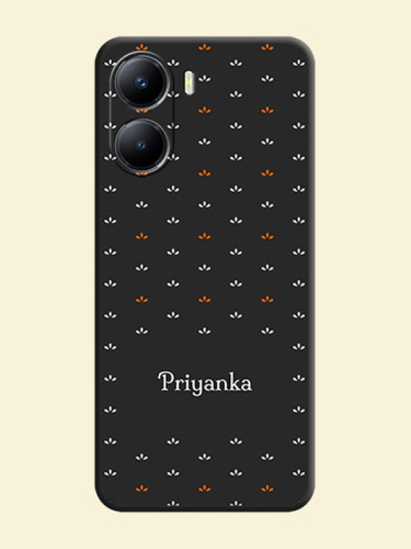 Simple Pattern With Custom Text On Space Black Personalized Soft Matte Phone Covers -Vivo Y56 5G