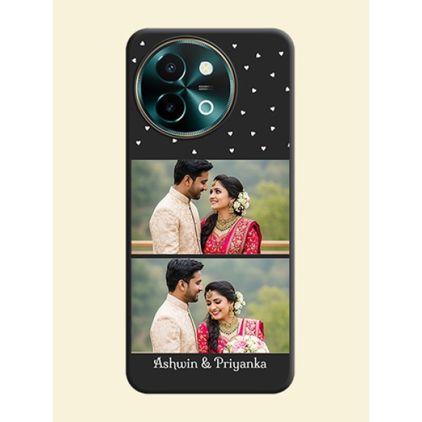 Miniature Love Symbols with Name On Space Black Custom Soft Matte Mobile Back Cover - Vivo Y58 5G Miniature Love Symbols with Name On Space Black Custom Soft Matte Mobile Back Cover - Vivo Y58 5G