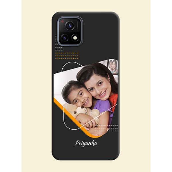 Yellow Triangle on Photo on Space Black Soft Matte Phone Cover - Vivo Y72 5G Yellow Triangle on Photo on Space Black Soft Matte Phone Cover - Vivo Y72 5G