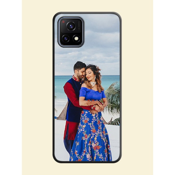 Full Single Pic Upload On Space Black Personalized Soft Matte Phone Covers -Vivo Y72 5G Full Single Pic Upload On Space Black Personalized Soft Matte Phone Covers -Vivo Y72 5G