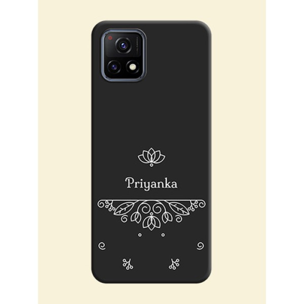 Lotus Garden Custom Text On Space Black Personalized Soft Matte Phone Covers -Vivo Y72 5G Lotus Garden Custom Text On Space Black Personalized Soft Matte Phone Covers -Vivo Y72 5G