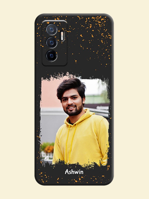 Spray Free Design on Photo on Space Black Soft Matte Phone Cover - Vivo Y75 4G