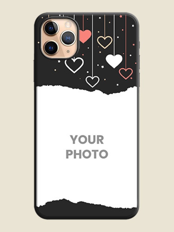 Custom Love Hangings with Splash Wave Picture on Space Black Custom Soft Matte Phone Back Cover - iPhone 11 Pro Max - alternate view