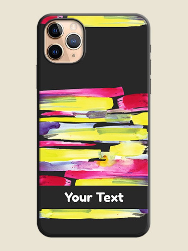 Custom Brush Coloured on Space Black Personalized Soft Matte Phone Covers - iPhone 11 Pro Max - alternate view