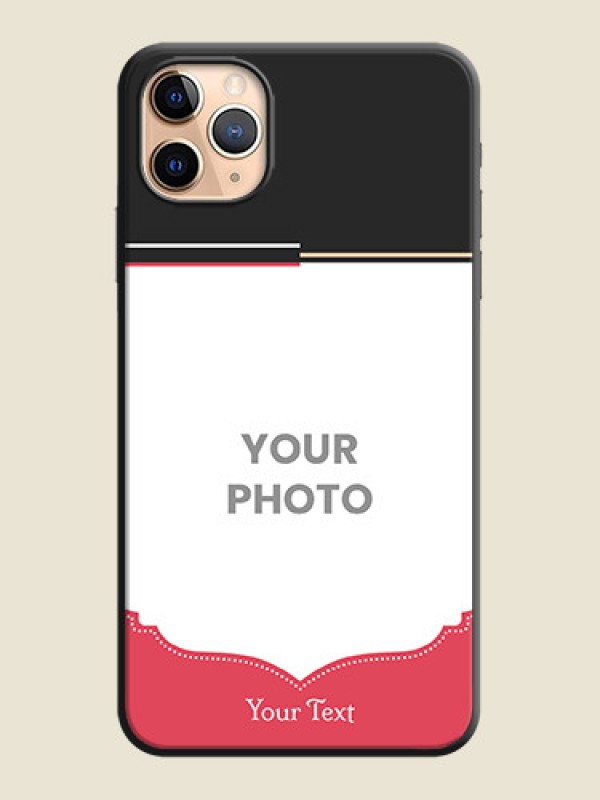 Custom Classic Plain Design with Name - Photo on Space Black Soft Matte Phone Cover - iPhone 11 Pro Max - alternate view