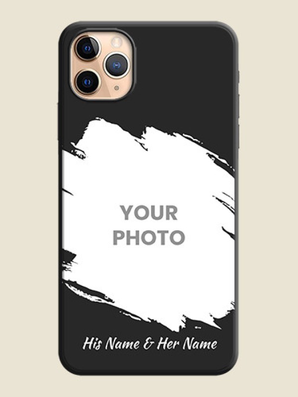 Custom Grunge Brush Strokes - Photo on Space Black Soft Matte Back Cover - iPhone 11 Pro Max - alternate view