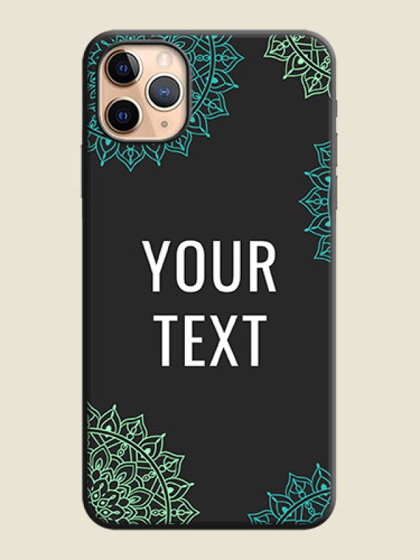 Custom Your Name with Floral Design on Space Black Custom Soft Matte Back Cover - iPhone 11 Pro Max - alternate view