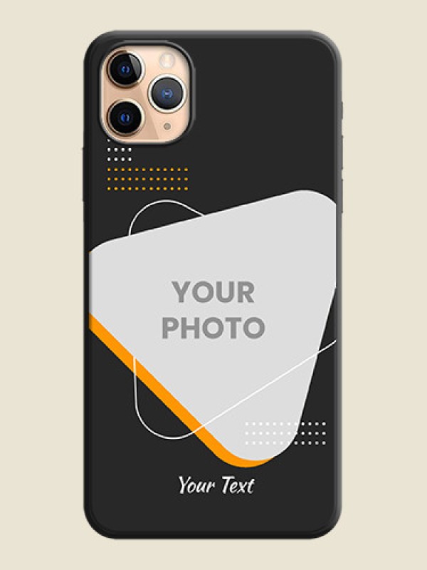 Custom Yellow Triangle - Photo on Space Black Soft Matte Phone Cover - iPhone 11 Pro Max - alternate view