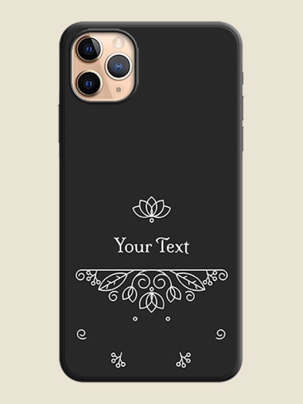 Custom Lotus Garden Custom Text On Space Black Personalized Soft Matte Phone Covers -Apple Iphone 11 Pro Max - alternate view