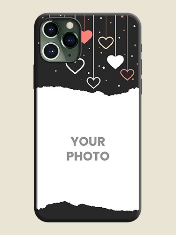 Custom Love Hangings with Splash Wave Picture on Space Black Custom Soft Matte Phone Back Cover - iPhone 11 Pro - alternate view