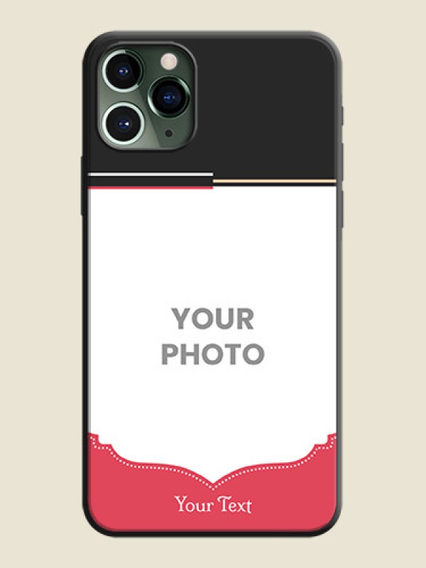 Custom Classic Plain Design with Name - Photo on Space Black Soft Matte Phone Cover - iPhone 11 Pro - alternate view