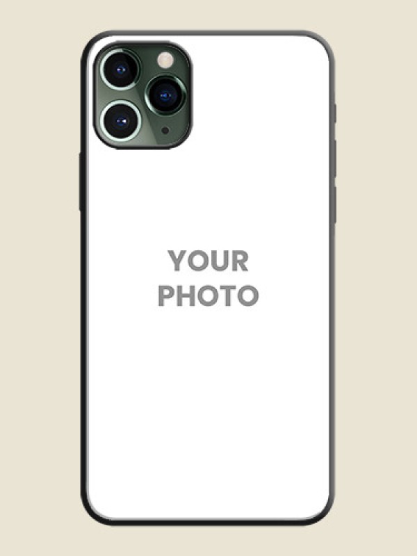Custom Full Single Pic Upload On Space Black Personalized Soft Matte Phone Covers -Apple Iphone 11 Pro - alternate view