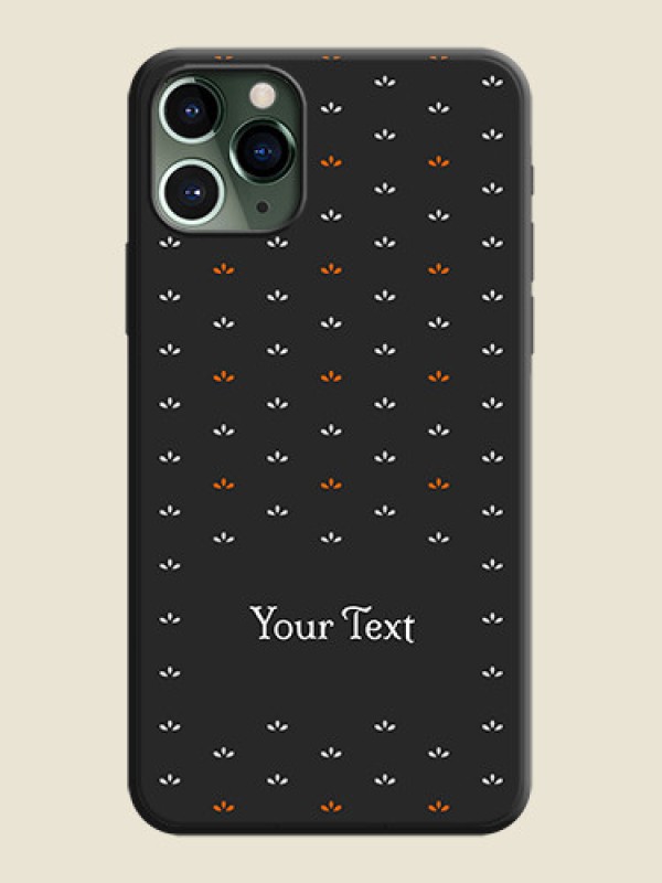 Custom Simple Pattern With Custom Text On Space Black Personalized Soft Matte Phone Covers -Apple Iphone 11 Pro - alternate view