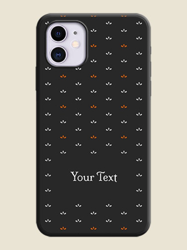 Custom Simple Pattern With Custom Text On Space Black Personalized Soft Matte Phone Covers -Apple Iphone 11 - alternate view