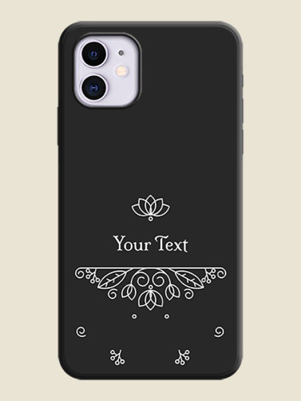 Custom Lotus Garden Custom Text On Space Black Personalized Soft Matte Phone Covers -Apple Iphone 11 - alternate view