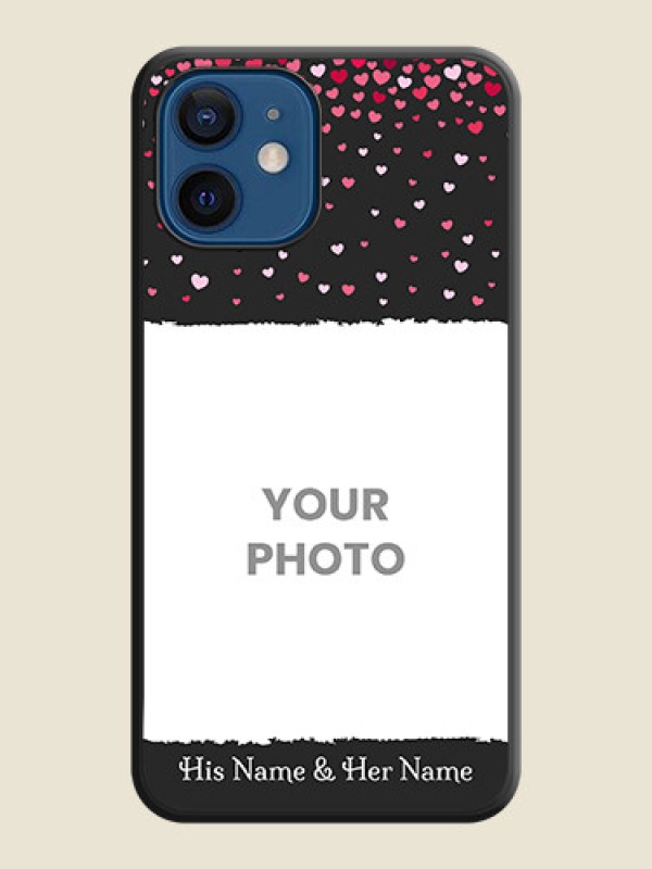 Custom Fall in Love with Your Partner  on Photo on Space Black Soft Matte Phone Cover - iPhone 12 Mini - alternate view