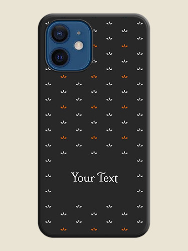 Custom Simple Pattern With Custom Text On Space Black Personalized Soft Matte Phone Covers -Apple Iphone 12 Mini - alternate view