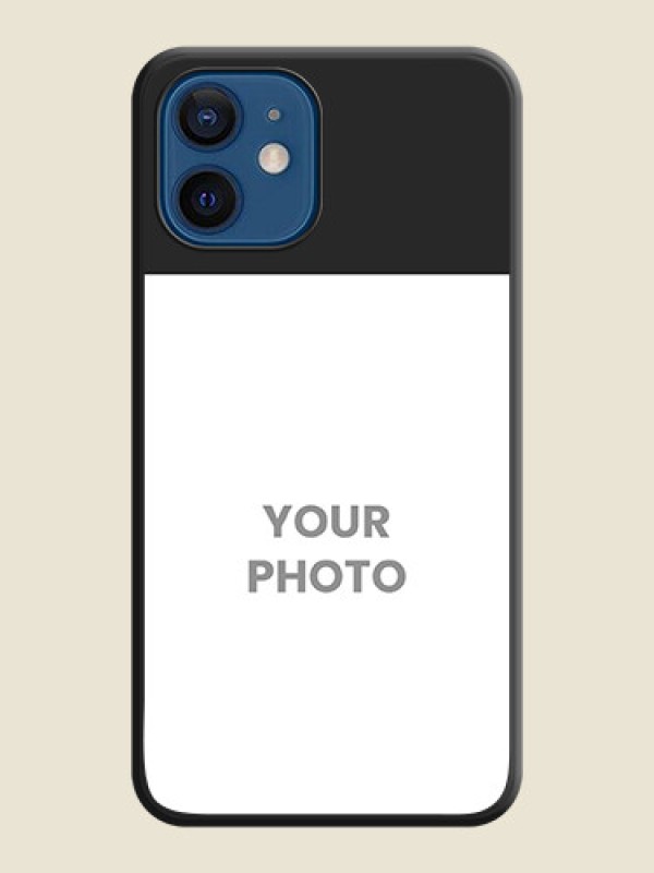 Custom Image Upload With Space Black Color On Custom Soft Matte Mobile Back Cover - iPhone 12 Mini - alternate view