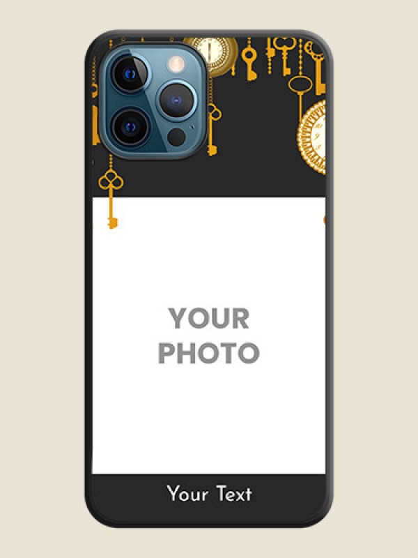 Custom Decorative Design with Text on Space Black Custom Soft Matte Back Cover - iPhone 12 Pro Max - alternate view