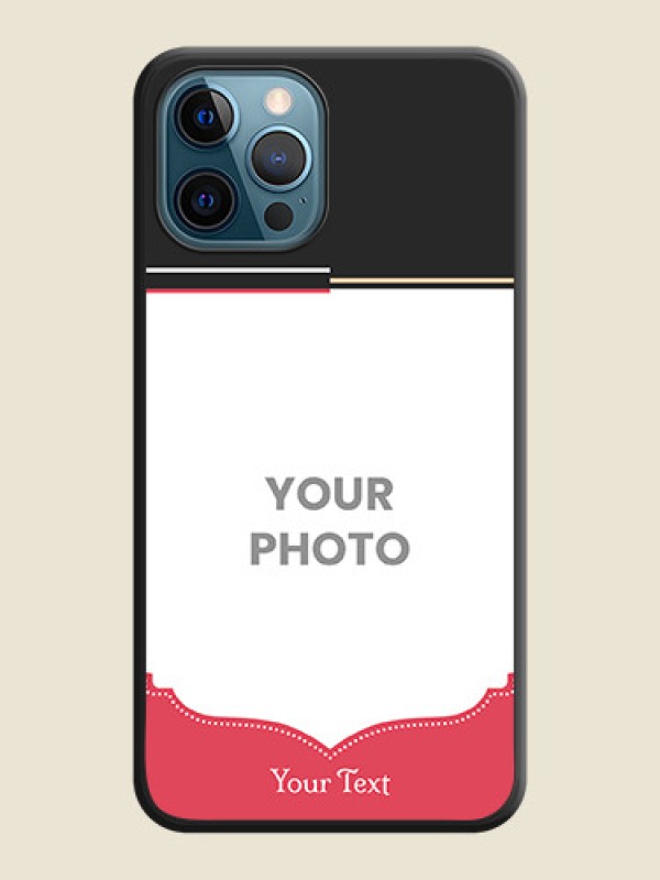 Custom Classic Plain Design with Name on Photo on Space Black Soft Matte Phone Cover - iPhone 12 Pro Max - alternate view