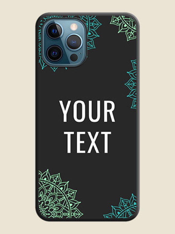 Custom Your Name with Floral Design on Space Black Custom Soft Matte Back Cover - iPhone 12 Pro Max - alternate view