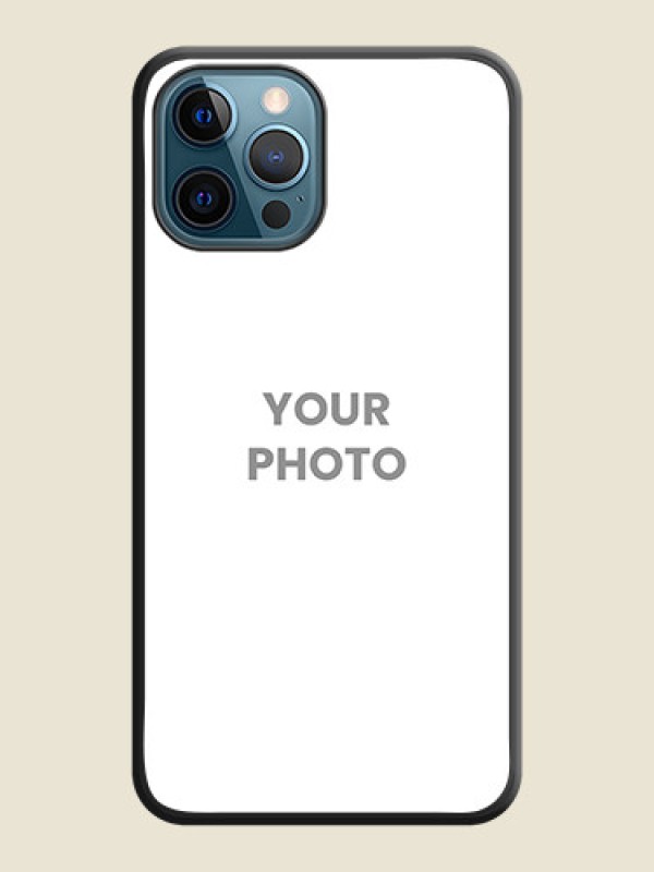 Custom Full Single Pic Upload On Space Black Personalized Soft Matte Phone Covers -Apple Iphone 12 Pro Max - alternate view