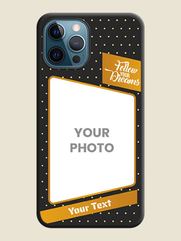 Custom Follow Your Dreams with White Dots on Space Black Custom Soft Matte Phone Cases - iPhone 12 Pro - alternate view