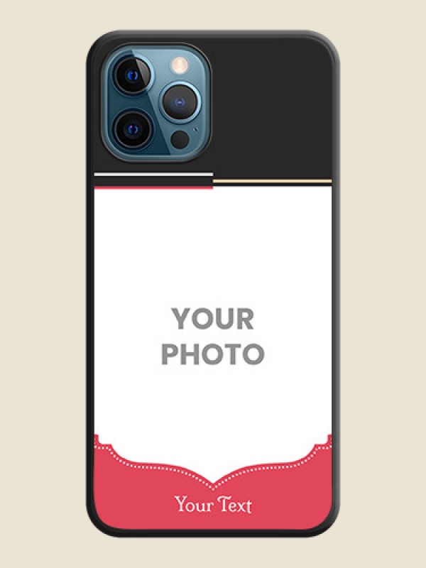 Custom Classic Plain Design with Name on Photo on Space Black Soft Matte Phone Cover - iPhone 12 Pro - alternate view