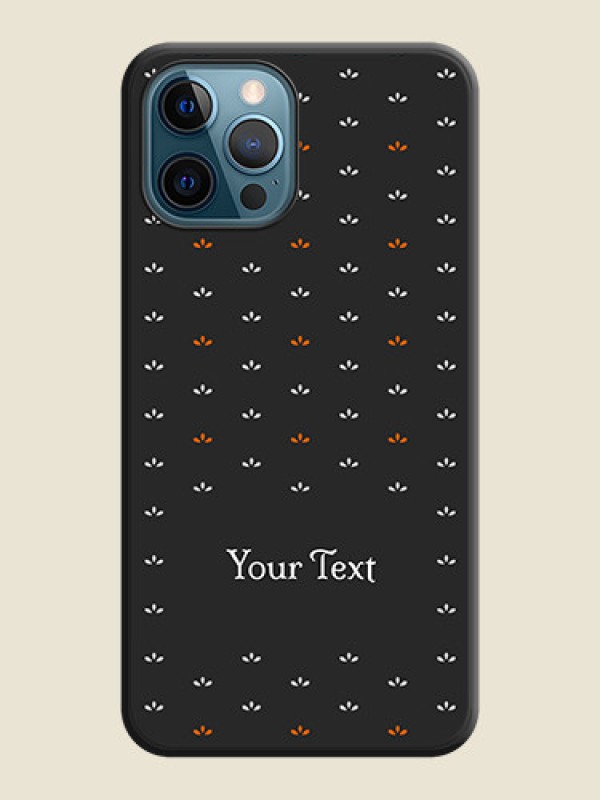 Custom Simple Pattern With Custom Text On Space Black Personalized Soft Matte Phone Covers -Apple Iphone 12 Pro - alternate view