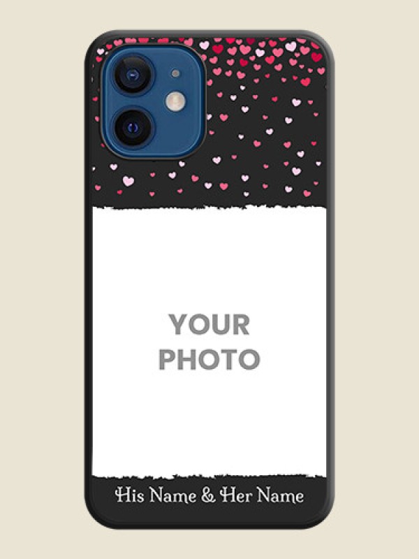 Custom Fall in Love with Your Partner  on Photo on Space Black Soft Matte Phone Cover - iPhone 12 - alternate view