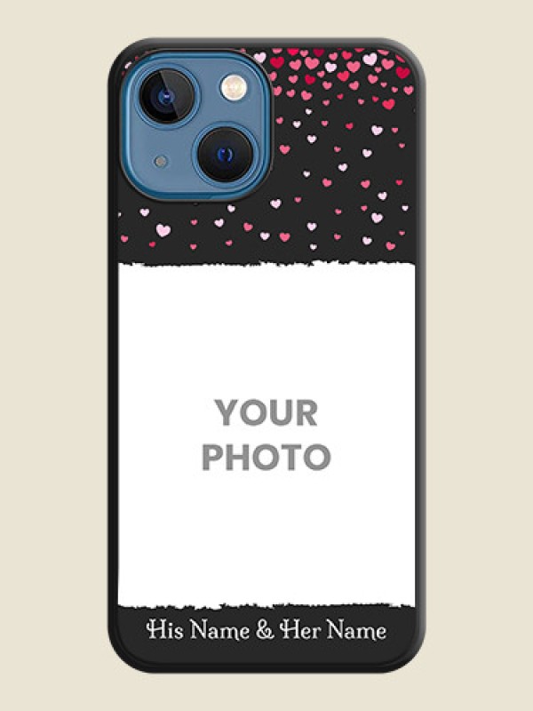 Custom Fall in Love with Your Partner on Photo on Space Black Soft Matte Phone Cover - iPhone 13 Mini - alternate view