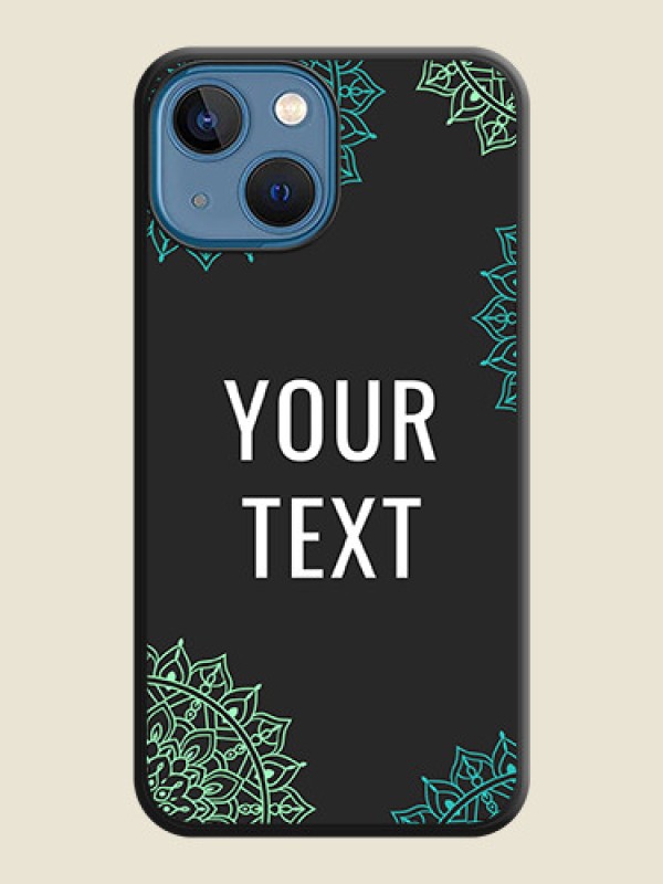 Custom Your Name with Floral Design on Space Black Custom Soft Matte Back Cover - iPhone 13 Mini - alternate view