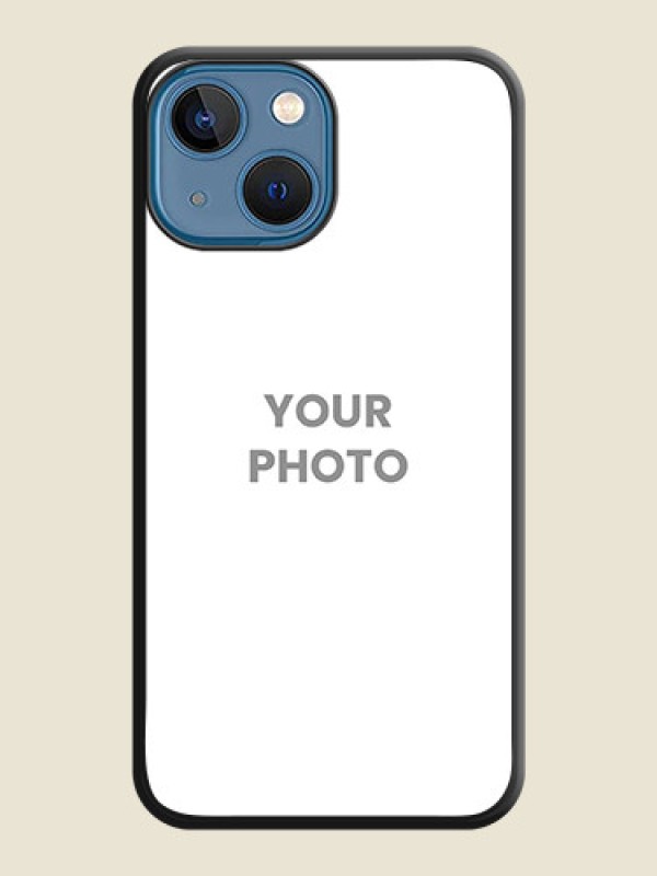 Custom Full Single Pic Upload On Space Black Personalized Soft Matte Phone Covers -Apple Iphone 13 Mini - alternate view