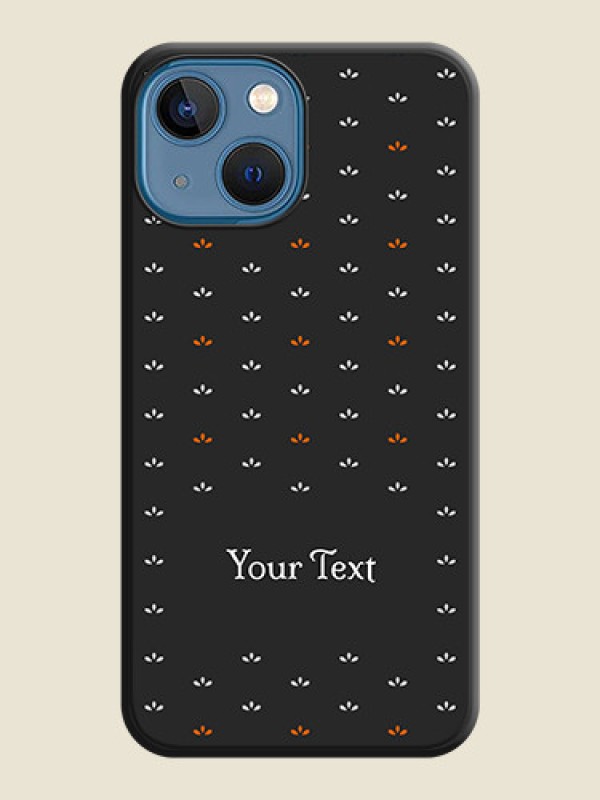 Custom Simple Pattern With Custom Text On Space Black Personalized Soft Matte Phone Covers -Apple Iphone 13 Mini - alternate view