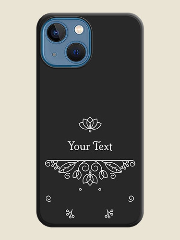 Custom Lotus Garden Custom Text On Space Black Personalized Soft Matte Phone Covers -Apple Iphone 13 Mini - alternate view