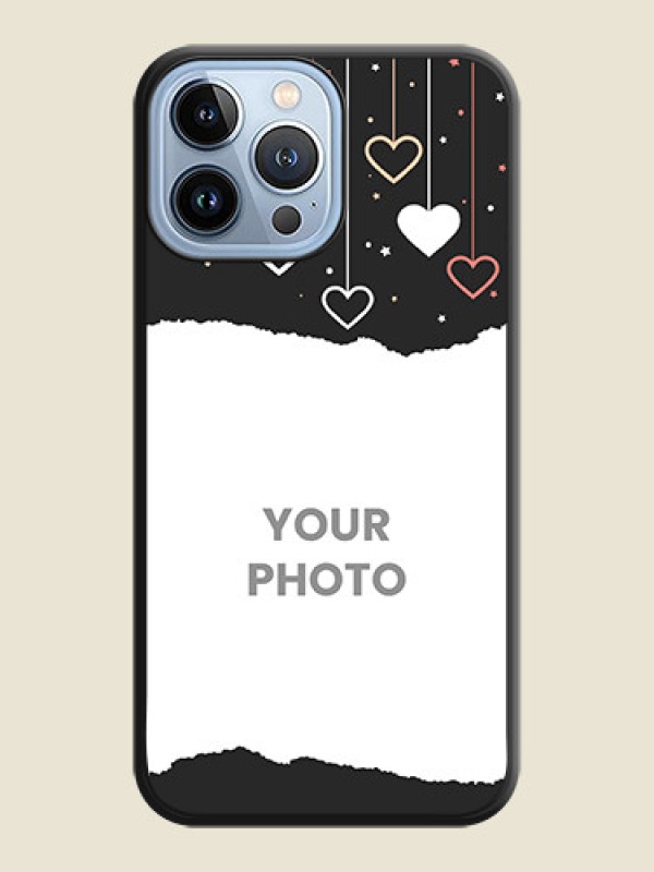 Custom Love Hangings with Splash Wave Picture on Space Black Custom Soft Matte Phone Back Cover - iPhone 13 Pro Max - alternate view