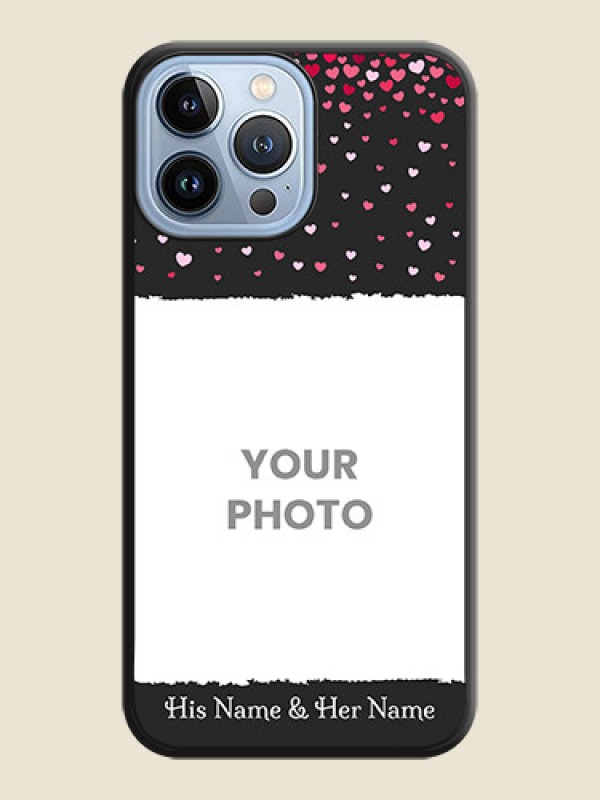 Custom Fall in Love with Your Partner on Photo on Space Black Soft Matte Phone Cover - iPhone 13 Pro Max - alternate view